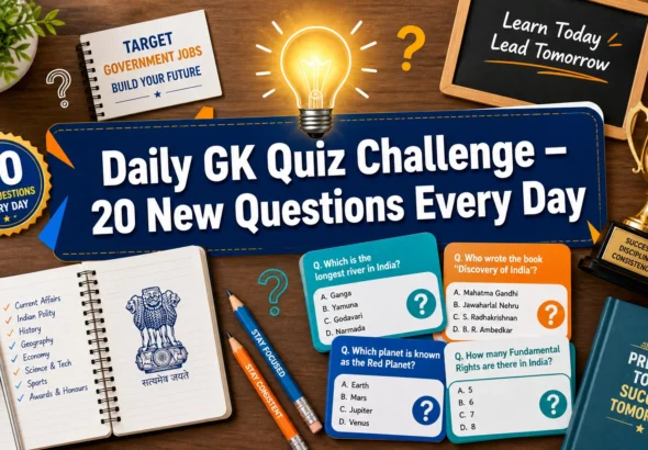 Daily GK Quiz Challenge: Test Your Knowledge with 20 New Questions Every Day